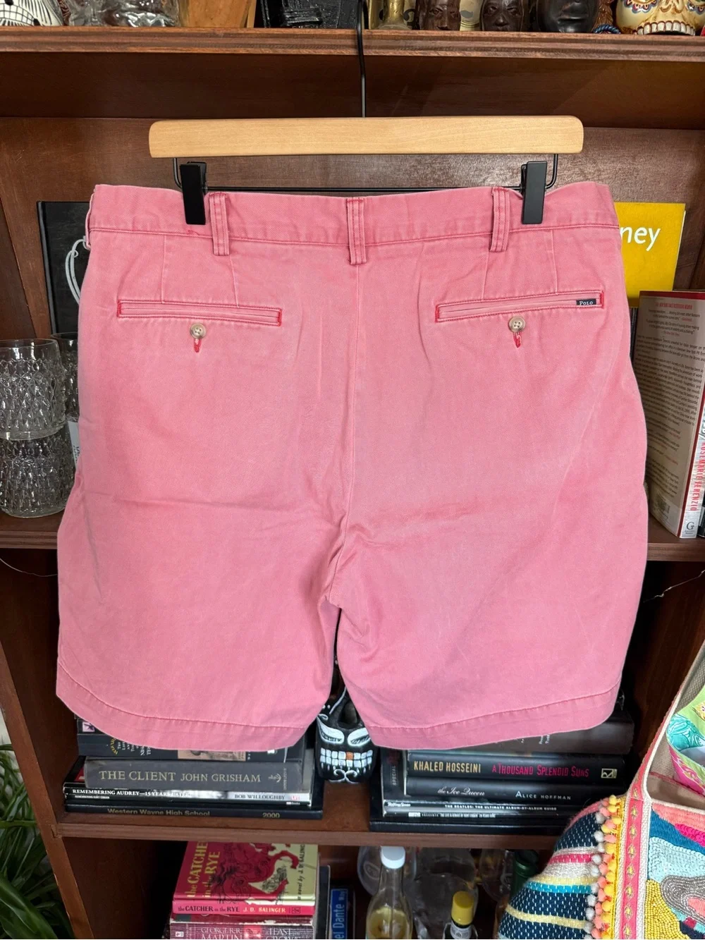 Polo by Ralph Lauren - Classic Fit 9” Chino Shorts - Coral Pink - Men’s Size 36